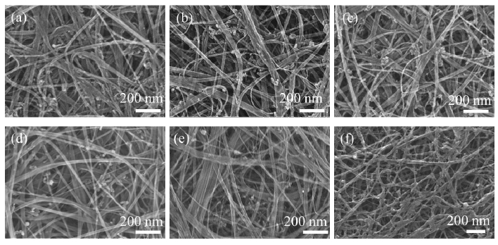 圖 2不同等離子體功率處理條件下CNTs薄膜表面形貌SEM圖